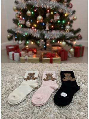 Karaz Ayıcık Desenli Çorap