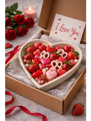 BRANDSMITHS Kalp Formlu Dekoratif Ahşap Kase