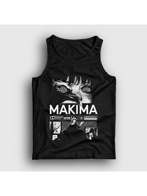 Presmono Unisex Siyah Crow Makima Chainsaw Man Atlet