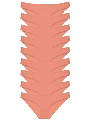 MiraLive 9 Adet Süper Eko Set Likralı Kadın Slip Külot Pudra