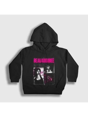 Presmono Unisex Çocuk Siyah Beatopia Beabadoobee Beatrice Bea Kristi Kapüşonlu Sweatshirt