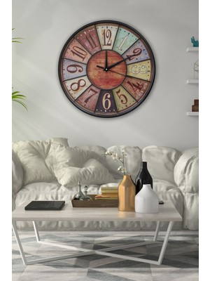 PremiumPort Retro Tarzda 35X35 cm Duvar Saati, Şık ve Şık Tasarım