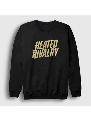 Presmono Unisex Siyah Logo Heated Rivalry Sweatshirt