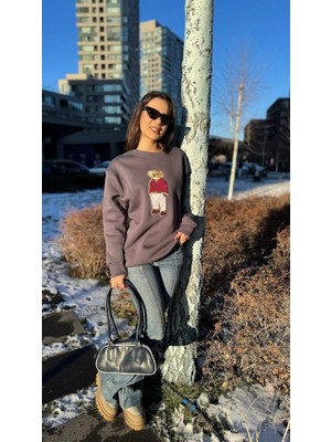 Leilaa Teddy Nakışlı Sweatshirt