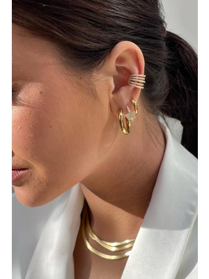 New Obsessions 5 Sıralı Sıkıştırmalı Kıkırdak Küpe