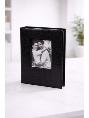 Angelphoto  15X21 Fotoğraf Albümü – Ince Kapaklı, 100 Foto Kapasiteli, Yandan Girişli (Siyah / Beyaz / Kırmızı)