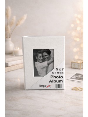 Angelphoto  13X18 Fotoğraf Albümü 100 Fotoğraflık – Ince Kapaklı – Siyah / Beyaz / Bordo