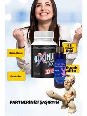 Guzzy Maximum Power Erkeklere Özel Bölge Destekleyici 30'lu Libido Arttırıcı Krem  Mucize Set