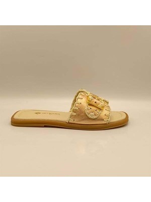 Ametist Otantik Rose Deri Kadın Terlik