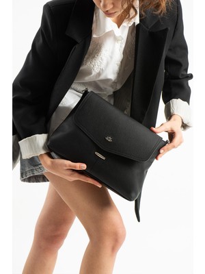 Piel Lino Pıel Lıno Kadın Hakiki Deri Çapraz Çanta PL028-D Siyah