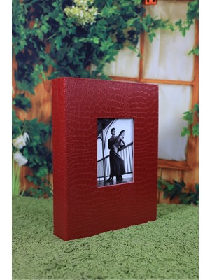 Angelphoto  15X21CM 200'LÜK Vinleks Deri Fotoğraf Albümü Kırmızı