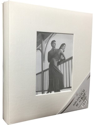Angelphoto  500LÜK Fotoğraf Albümü 10X15CM 500 Lük Çerçeveli Vinleks Deri 10X15 Fotoraf Albüm Beyaz