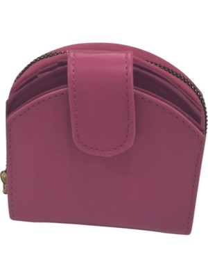 Piramit Bayan Çıtçıtlı Cüzdan Fuşya Pembesi