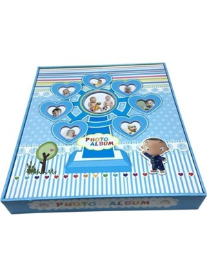 Angelphoto  220LI 12 Aylık Erkek Bebek Albümü 10X15CM 15X21CM - Mavi - Şirin ve Sağlam Albüm