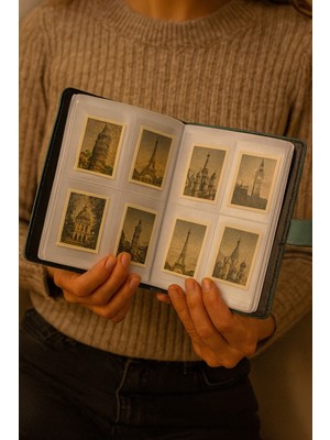 Angelphoto  Instax 6x9 Fotoğraf Albümü Deri Mor Mini Fotoğraf Albüm