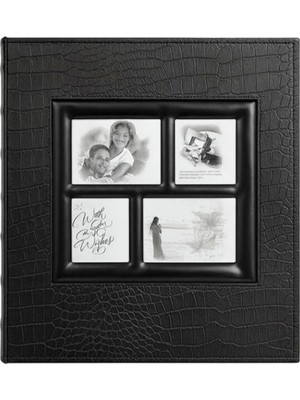 Angelphoto  500'LÜK Deri Siyah Fotoğraf Albümü - 10X15CM