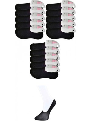 MiraLive Siyah Kadın Babet Çorap 15 Çift