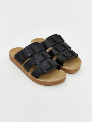 Lc Waikiki Yeni Sezon Deri Görünümlü Erkek Terlik