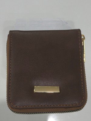 Piramit Bayan Yandan Takozlu Cüzdan Taba