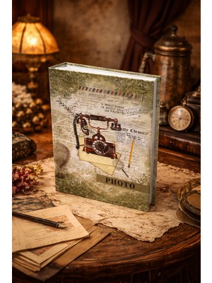 Angelphoto  10 × 15 cm Retro Hatıra Serisi Fotoğraf Albümü – 200 Fotoğraf Kapasiteli – Vintage Tasarım