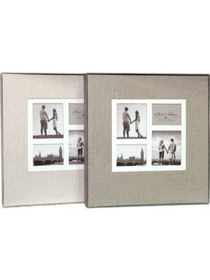 Angelphoto  20 Yaprak (40 Sayfa) Kutulu Koton Desenli Yapıştırmalı Albüm "koton Krem"