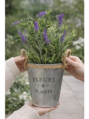 BRANDSMITHS Saksılı Yapay Lavanta Bitkisi