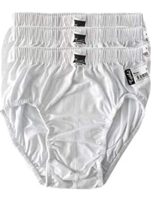 Tutku Erkek Beyaz Pamuk Slip 12 Li Paket-Beyaz-L