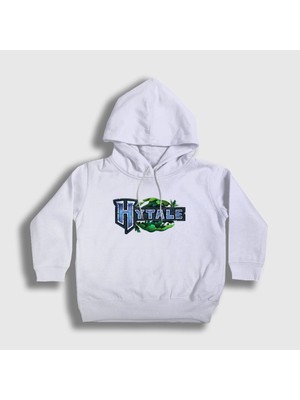 Presmono Unisex Çocuk Beyaz Logo Hytale Kapüşonlu Sweatshirt