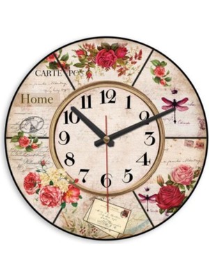 PremiumPort 36 cm Gerçek Bombeli Camlı Akar Saniye Mekanizmalı Duvar Saati