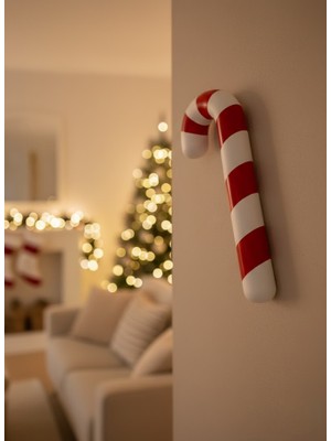 Senson Dekoratif Yılbaşı Şekeri Yerde Biblo Salon Dekoru 13X34 cm - Lisinya