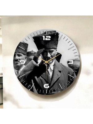 PremiumPort Beyaz ve Siyah Renkli Öğretmen Temalı Ahşap Duvar Saati, Yılbaşı Hediyesi