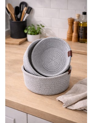 Soft Home 3'lü Çok Amaçlı Organizer Sepet