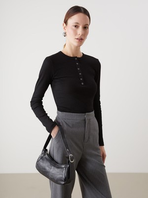 Lc Waikiki Yeni Sezon Bisiklet Yaka Dokulu Kadın Body