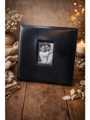 Angelphoto  34 X34 cm Büyük Boy Kare Fotoğraf Albümü 500 Fotoğraflık 10X15 – Siyah / Beyaz / Bordo