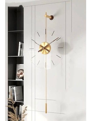 PremiumPort Modern Metal ve Cam Tasarımlı Şık Duvar Saati, Ev ve Ofis Dekoruna Uyum Sağlar