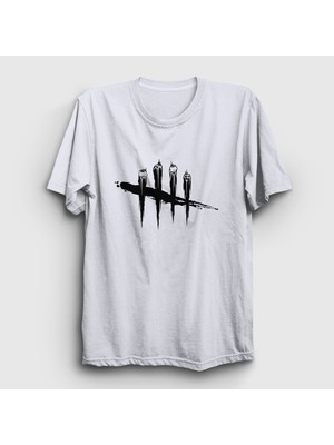 Presmono Unisex Beyaz Logo Dead By Daylight T-Shirt