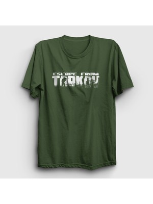 Presmono Unisex Haki Logo Escape From Tarkov T-Shirt