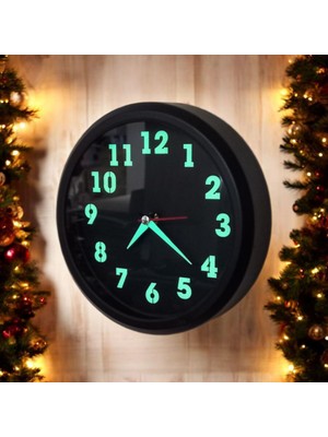 PremiumPort Şık Siyah Metal Mini Duvar Saati, 20 cm Çap, Modern ve Zarif Tasarım