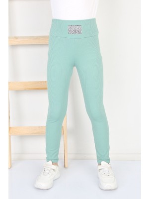 buğrahayalin Fitilli Şardonlu Mint Kız Çocuk Günlük Tayt