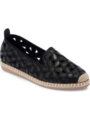 Tergan Siyah Vegan Kadın Babet - K25I1AY67864-O3C