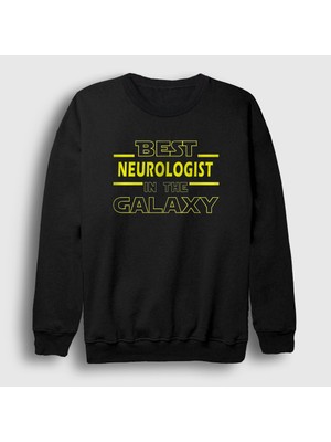 Presmono Unisex Siyah Neurologist Galaxy Nöroloji Hediye Nörolog Sweatshirt
