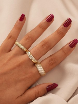 Xuping ÖZEL SERİ ZİRKON TAŞLI ÇELİK YÜZÜK