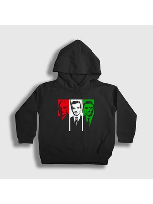 Presmono Unisex Çocuk Siyah Pahlavi Kings Of Iran Iran Kapüşonlu Sweatshirt