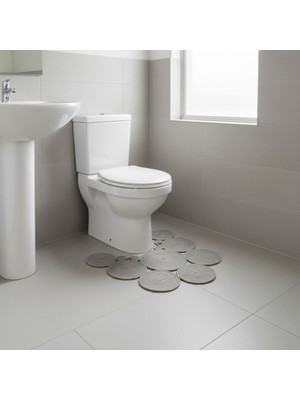 Comfort Craft Jüt Çift Taraflı Klozet Önü Paspası| Gri |  Yıkanabilir Banyo Paspası | Leke Tutmaz