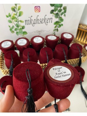 Siyah Lale Fes Sünnet Hediyelik - 25 Adet