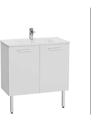 VitrA Mia Kapaklı 80 cm Beyaz Alt Banyo Dolabı +Lavabo