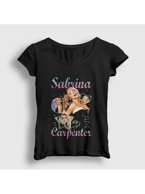 Presmono Kadın Siyah Pretty Sabrina Carpenter T-Shirt