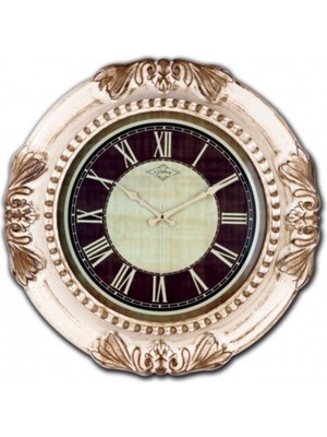 PremiumPort Büyük Boy Vintage Dekoratif Salon Saati, Özel Eskitme Boya, 62 cm