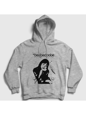 Presmono Unisex Gri Peace Beabadoobee Beatrice Bea Kristi Kapüşonlu Sweatshirt