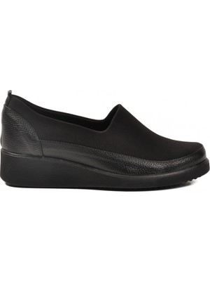 Ayakmod Siyah Floter Tekstil Kadın Günlük Ayakkabı 651586 Z